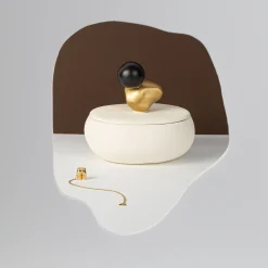 Maison<Anissa Kermiche Boite A Bijoux (Blanc, Or, Noir)