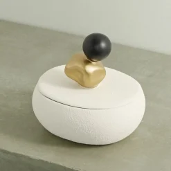 Maison<Anissa Kermiche Boite A Bijoux (Blanc, Or, Noir)