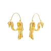 Des Boucles D'Oreilles<Anissa Kermiche Boucles D'Oreilles Drapees Pendantes (Or)