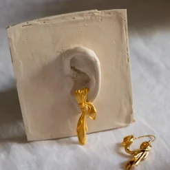Des Boucles D'Oreilles<Anissa Kermiche Boucles D'Oreilles Drapees Pendantes (Or)