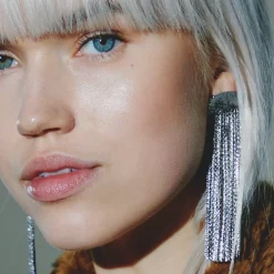 Des Boucles D'Oreilles<Anissa Kermiche Boucles D'Oreilles Grand Fil (Argent)