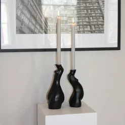 Maison<Anissa Kermiche Bougeoir Tit For Tat Court (Noir Mat)