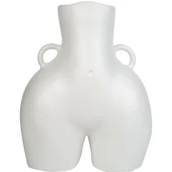 Maison<Anissa Kermiche Vase Avec Poignees D'Amour (Blanc)