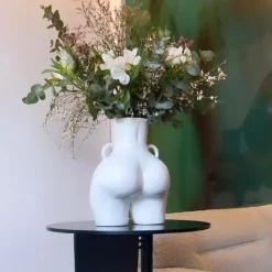 Maison<Anissa Kermiche Vase Avec Poignees D'Amour (Blanc)