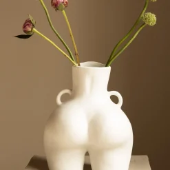 Maison<Anissa Kermiche Vase Avec Poignees D'Amour (Blanc)