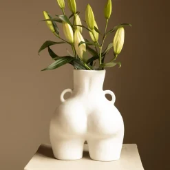 Maison<Anissa Kermiche Vase Avec Poignees D'Amour (Blanc)