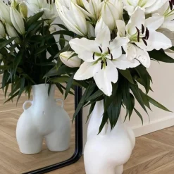 Maison<Anissa Kermiche Vase Avec Poignees D'Amour (Blanc)