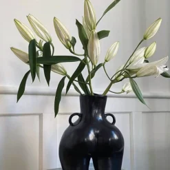 Maison<Anissa Kermiche Vase Avec Poignees D'Amour (Noir)