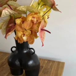 Maison<Anissa Kermiche Vase Avec Poignees D'Amour (Noir)