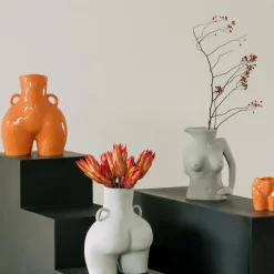Maison<Anissa Kermiche Vase Avec Poignees D'Amour (Gris Clair)