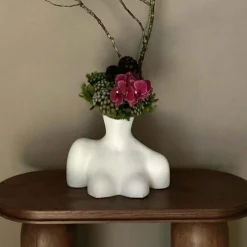 Maison<Anissa Kermiche Vase Breast Friend (Blanc Mat)