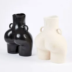 Maison<Anissa Kermiche Vase Poignees D'Amour (Beige Mouchete)